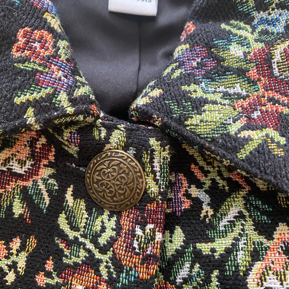 The Tog Shop Black Pinkish Floral jacket 6p